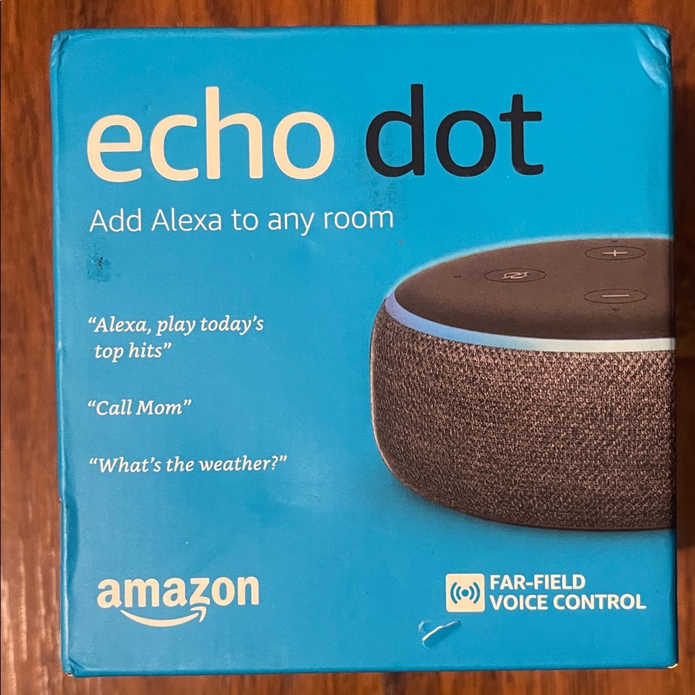 SOLD
Amazon Echo Dot in Black and Blue